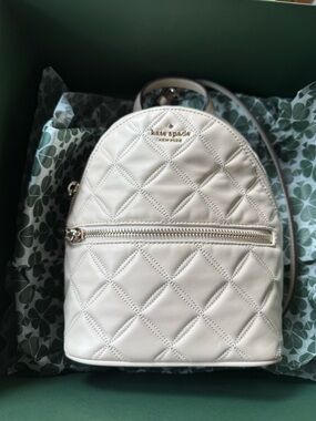 kate spade backpack mini beige white poshmark New York Emma Small KATE SPADE SPADE CREAM TAN